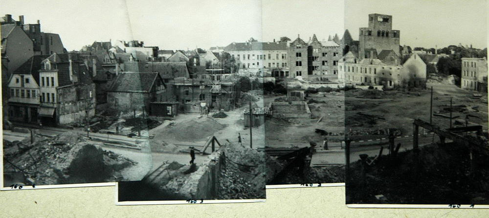 Die zerstörte Mindener Innenstadt nach Kriegsende.